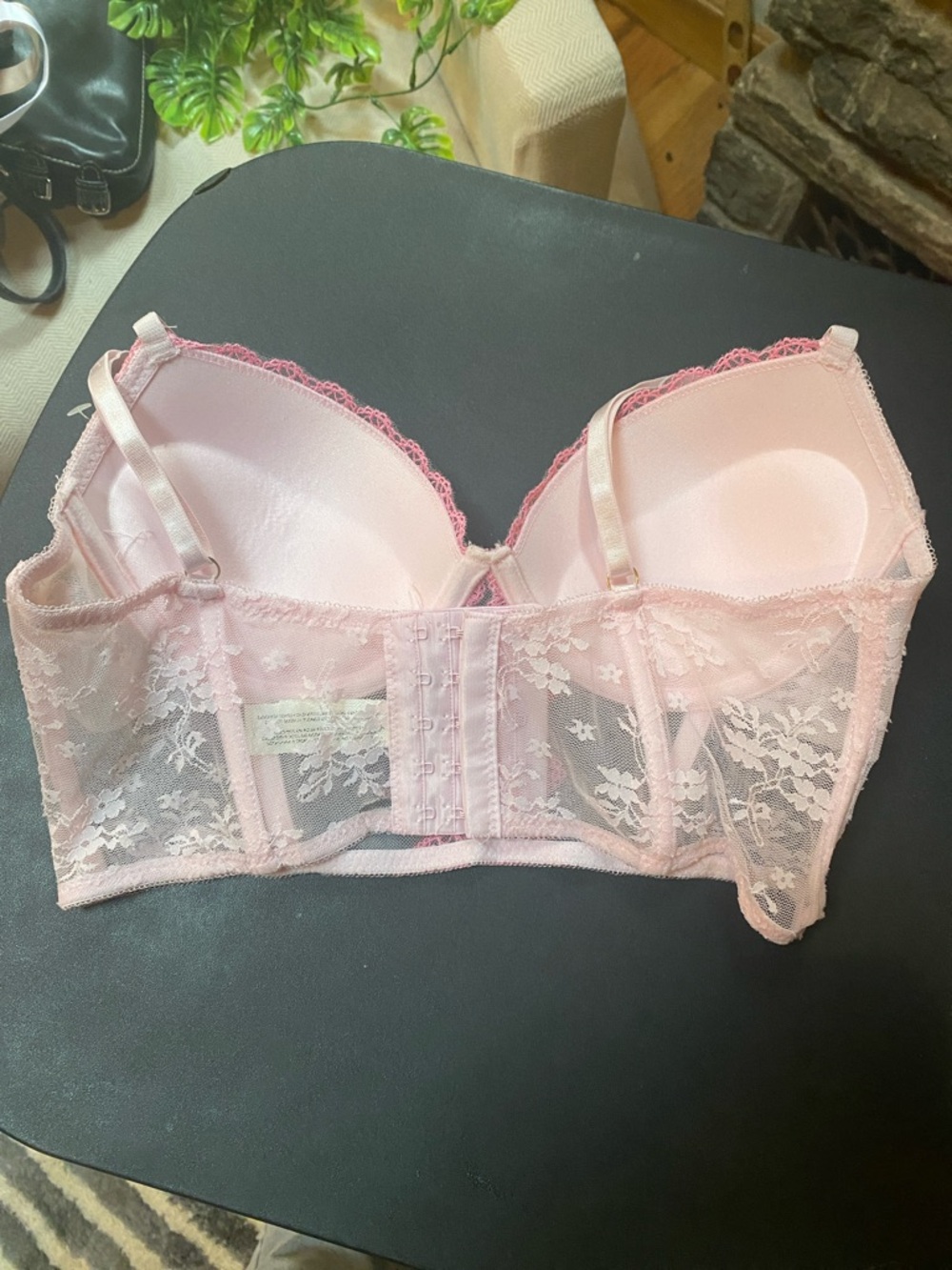 Jessica Simpson Pink Lace Longline Bra - Picture 2 of 3